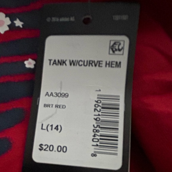 Adidas Red Tank w/Curve Sz L (14) & Polo Cottage Blue Shorts Sz 12 Retail $85 - Picture 6 of 6